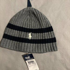 Polo Ralph Lauren Gray/Navy Beanie Hat Boys Size OS
